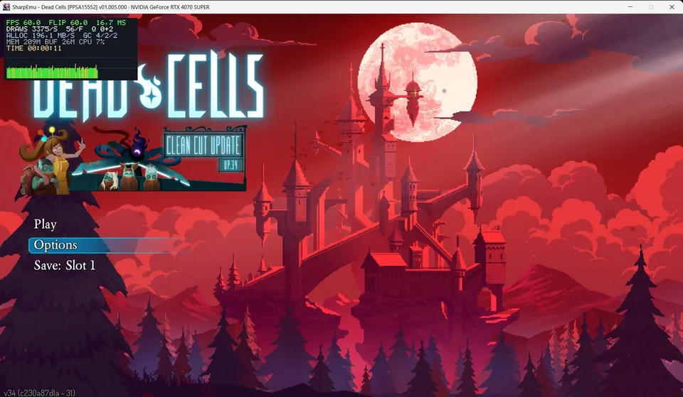 Dead Cells running on SharpEmu