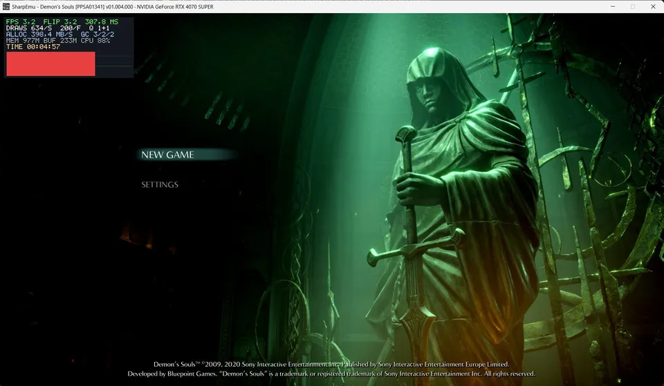 Demon's Souls running on SharpEmu