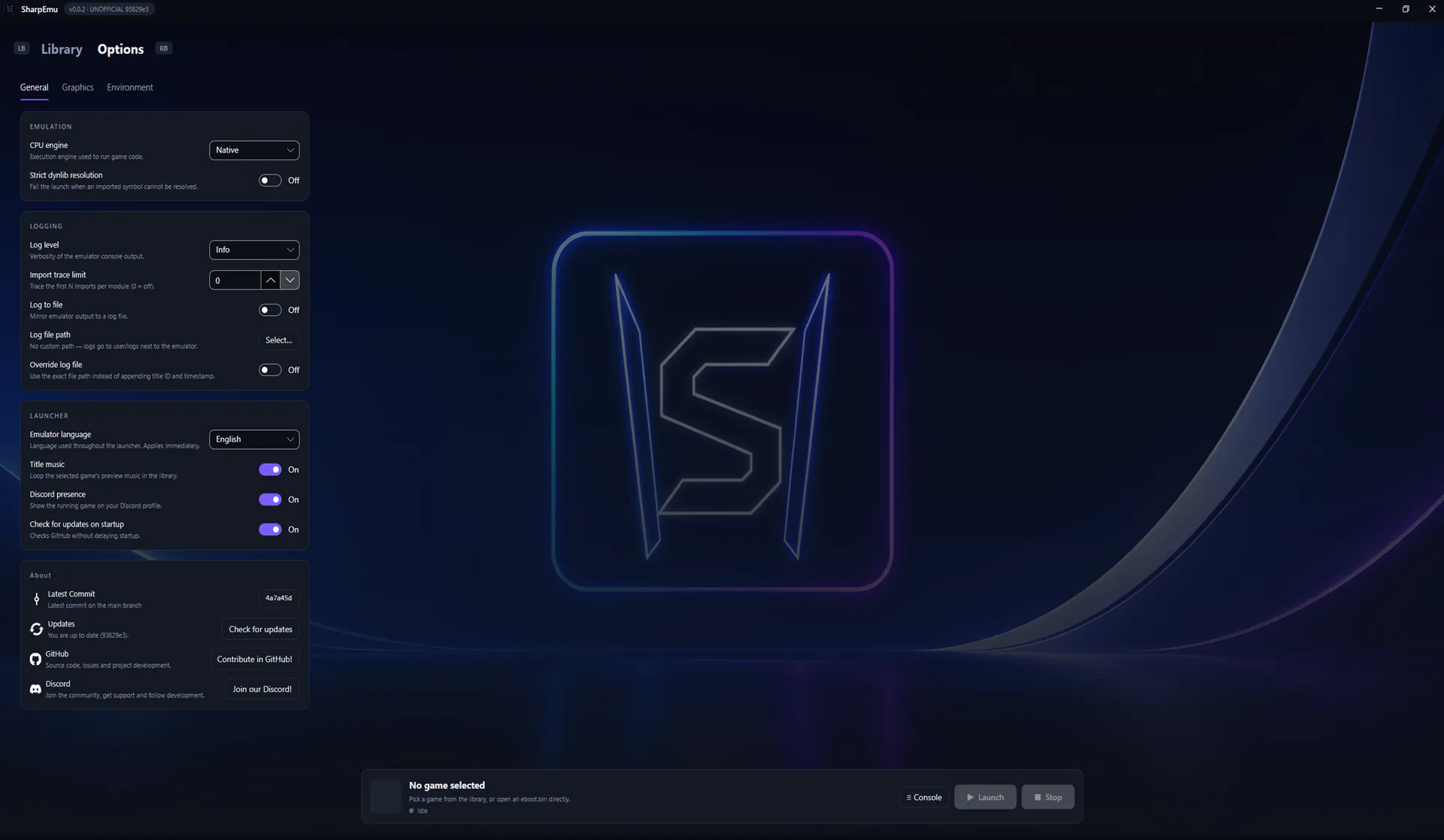SharpEmu screenshot